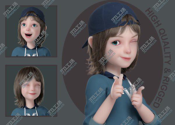 images/goods_img/20210312/Cartoon Boy Rigged model/3.jpg